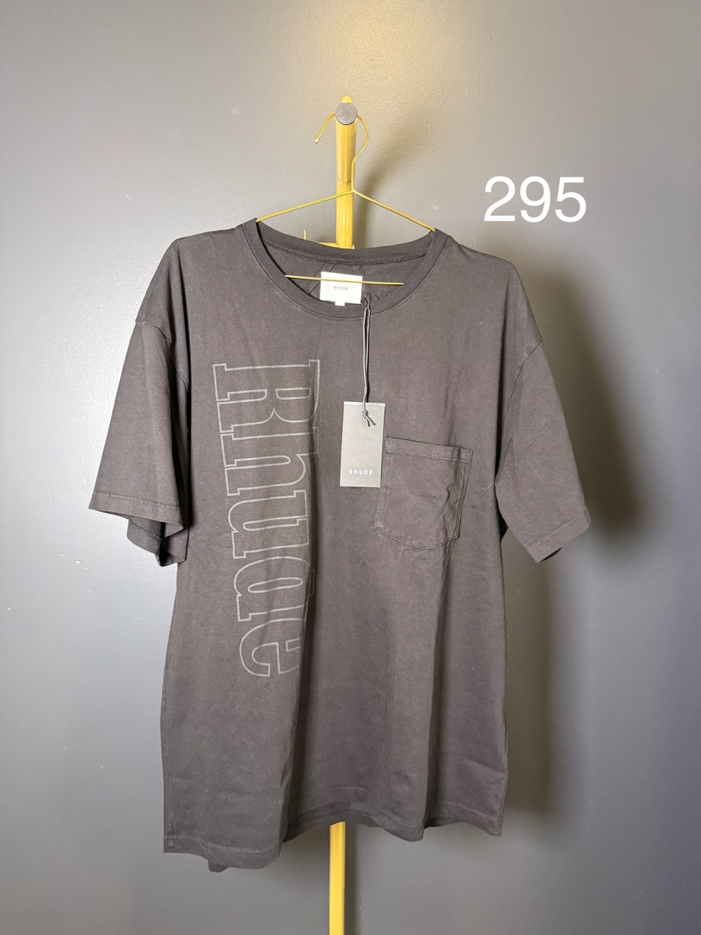 Rhude Black Short Sleeve Logo Pocket Tee